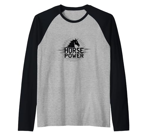 Mademark Horse Power - Equestrian Strength Graphic Art Raglan Baseball Tee - size chart