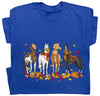 Niaday Fall Horse Shirt Men Women Graphic Short Sleeve T-Shirt Tee, Fall Season Horses Horse Lover Shirt - size chart