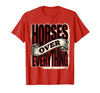 Mademark Horses Over Everything Equestrian Design T-Shirt - Men - size chart