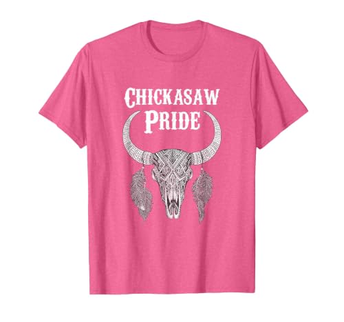 Chickasaw Pride Native American Nice Gifts Chickasaw Pride Tribe Native American Indian Buffalo T-Shirt - size chart