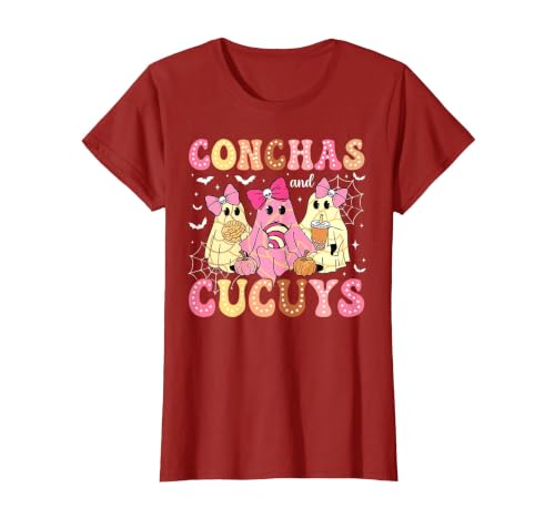 Funny Conchas and Cucuys Mexican Tees Halloween Cute Conchas and Cucuys Ghost Funny Halloween Mexican Ghost T-Shirt - size
