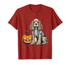 Spooky Cocker Spaniel Skeleton Costumes Halloween Cocker Spaniel Skeleton Jack O Lantern Funny Dog Halloween T-Shirt - size