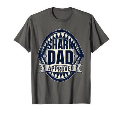 Shark Dad Approved Funny Father Design T-Shirt