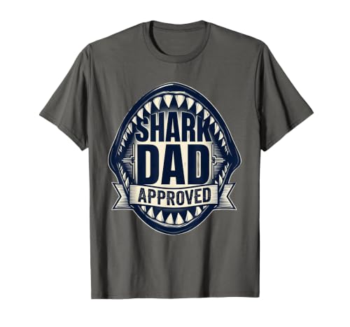 Mademark Shark Dad Approved Funny Father Design T-Shirt - size chart