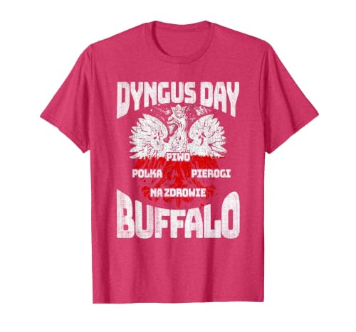 Polish Heritage Gifts Dyngus Day Buffalo New York Piwo Polka Pierogi Na Zdrowie T-Shirt - size chart