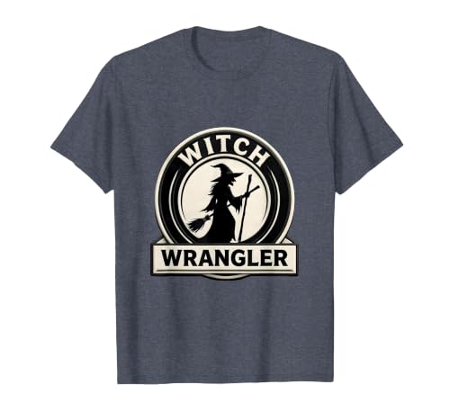 Mademark Witch Wrangler Funny Family Halloween Party Costume T-Shirt - size chart