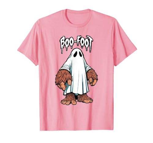 Spooky Bigfoot Sasquatch Ghost Halloween Humor Fun Boo Foot Bigfoot Ghost Sasquatch Halloween Funny Humor T-Shirt - size