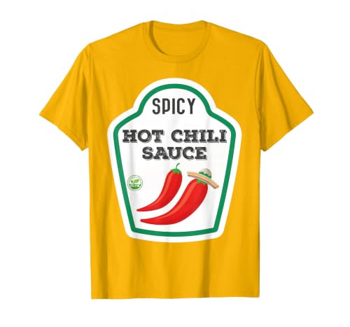 Lustige Essen & Sauce Fasching Kostüm Co. Chilli Sauce Costume Funny Fancy Dress Costumes for Men and Women T-Shirt - size