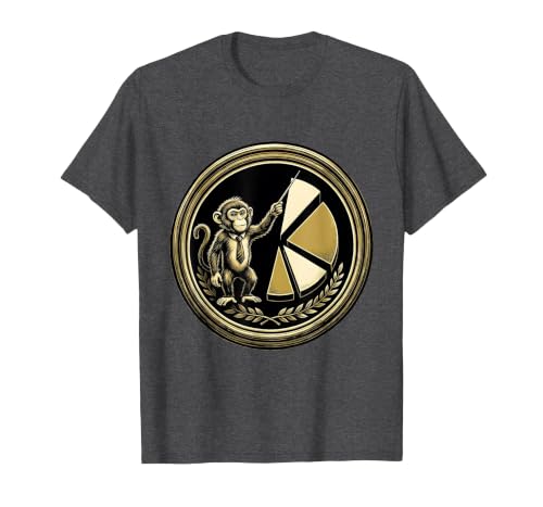 Mademark Monkey Business Pie Chart Funny Graphic Tee T-Shirt - Men - size chart