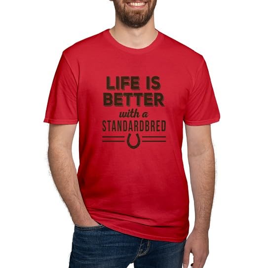 CafePress Standardbred Horse Men's Classic T Shirt Men's Semi-Fitted Classic Cotton T-Shirt - Red