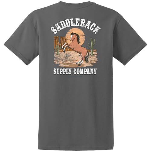 Saddleback Supply Men's Horse with No Name Heavy Tees - size chart