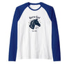 Mademark Horse Girl For Life Equestrian Passion Horseshoe Luck Raglan Baseball Tee - size chart