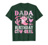 Pink Western Cowgirl Bday Party Family Matching Dada of The Birthday Cow-Girl Rodeo Cowgirl Bday T-Shirt - size chart