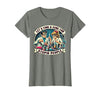 C.J.`s Funny Dark Humor Gift Shop Lets Find A Cure for Stupid People, Retro Comic Dark Humor T-Shirt - size chart