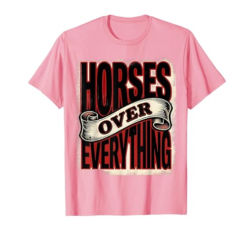 Mademark Horses Over Everything Equestrian Design T-Shirt - Men - size chart