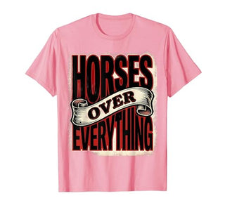 Mademark Horses Over Everything Equestrian Design T-Shirt - Men - size chart