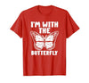 Im With Butterfly Halloween Costume Party Gift I'm with Butterfly Halloween Costume Matching Couples Party T-Shirt - size