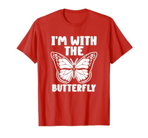 Im With Butterfly Halloween Costume Party Gift I'm with Butterfly Halloween Costume Matching Couples Party T-Shirt - size