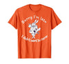 Sorry I'm Late, I Didn't Want to Come White Rabbit Watch T-Shirt — design detail