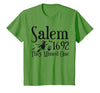 Salem 1692 They Missed One Witch Tees 1692 They Missed One Salem Womens Halloween Distressed T-Shirt - size chart