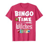 Bingo Time Witches Halloween Bingo Player Novelty Halloween Bingo Time Witches Funny Women Bingo Player T-Shirt - size chart