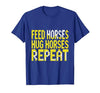 Mademark Feed Horses Hug Horses Repeat Riding Design T-Shirt - Men - size chart