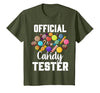 Candy Tester Sweets Lover Gifts & Apparel Official Candy Tester Halloween Costume Boys Girls Kids T-Shirt - size chart