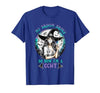 CCHT Dialysis Technician My Broom Broke So Now I'm a CCHT Dialysis Tech Halloween T-Shirt - size chart