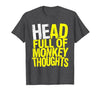 Mademark Head Full of Monkey Thoughts Funny Primate Design T-Shirt - Men - size chart
