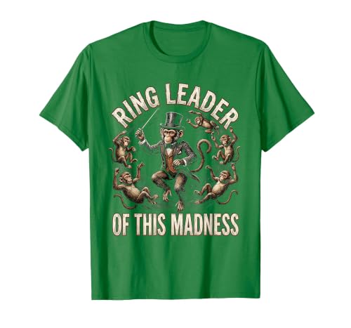 Mademark Ring Leader Of This Madness Circus Monkey Design T-Shirt - Men - size chart