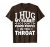 I Hug My Rabbit I Easter Bunny Design Lionhead Rabbit T-Shirt — design detail