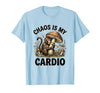 Mademark Chaos Is My Cardio Funny Monkey Design T-Shirt - Men - size chart