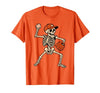 Funny Skeleton Baseball Tee Skeleton Baseball Halloween Costume Pitcher Sport Player T-Shirt - size chart