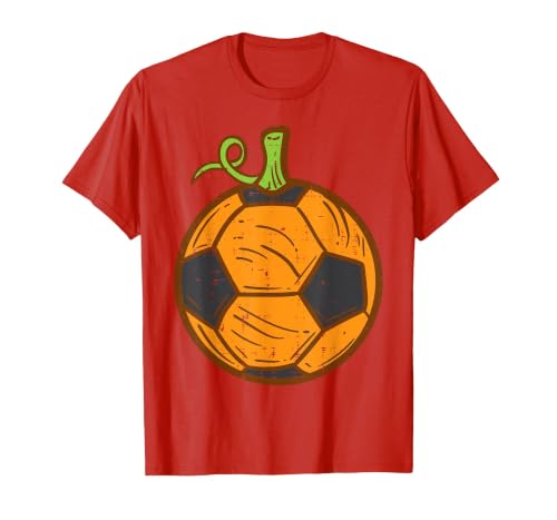 Halloween Shirts For Women Men Kids Boys Girls Halloween Soccer Ball Pumpkin Football Costume Boys Kids Men T-Shirt - size