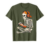 Halloween Skeleton Shirts for Gamers Men Boys Kids Halloween Skeleton Gamer Video Gaming Boys Men Kids Funny T-Shirt - size