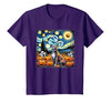 Pitbull Starry Night Tees Starry Night Pitbull Halloween T-Shirt - size chart