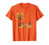 Funny German Shepherd Thanksgiving Halloween German Shepherd Autumn Leaf Fall Dog Thanksgiving Halloween T-Shirt - size chart