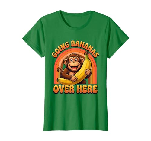 Mademark Going Bananas Over Here Funny Monkey Design T-Shirt - Women - size chart