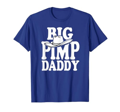 Humor Adult Dad Jokes Fathers Day Tees Big Pimp Daddy Halloween Costume T-Shirt - size chart