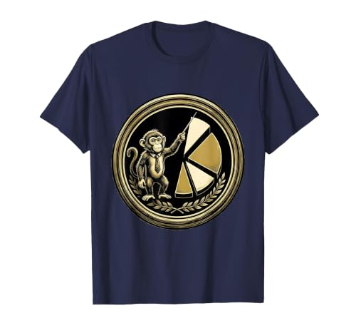 Mademark Monkey Business Pie Chart Funny Graphic Tee T-Shirt - Men - size chart