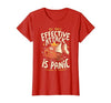 Funny My Only Effective Attack Is Panic Tee Shirt Fish My Only Effective Attack is Panic T-Shirt - size chart