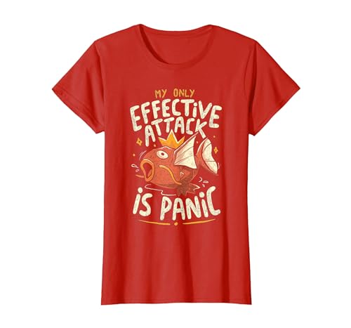 Funny My Only Effective Attack Is Panic Tee Shirt Fish My Only Effective Attack is Panic T-Shirt - size chart