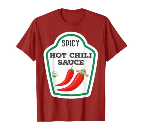 Lustige Essen & Sauce Fasching Kostüm Co. Chilli Sauce Costume Funny Fancy Dress Costumes for Men and Women T-Shirt - size