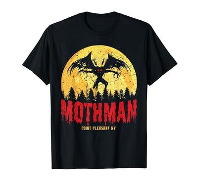 Mothman Vintage Cryptid Point Pleasant Mothman Cryptid Point Pleasant Gothic Cryptides Halloween T-Shirt