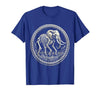 Mademark Elephant Skeleton Mid-Stride Through Tall Grass T-Shirt - Men - size chart