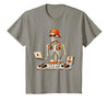Funny Skeleton DJ Halloween Men Outfit Skeleton DJ Halloween Costume Turntable Music Funny Men Boys T-Shirt - size chart
