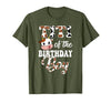 Titi of The Birthday Boy Cow Farm 1St Birthday Boy T-Shirt - size chart