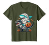 Funny Shark Dinosaur Halloween Kids Boys Tees Shark Riding Dinosaur T-rex Funny Halloween Pumpkin Boys Kid T-Shirt - size