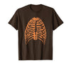 Orange Halloween Rib Cage Ribcage T-Shirt - size chart