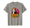 Disney Pinocchio Halloween Figaro Inside A Pumpkin Retro T-Shirt - size chart